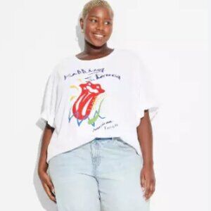 The Rolling Stones American Tour‎ 81 White T-shirt 3X NWT